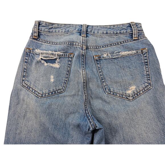 Annie high rise girlfriend 24 00 Abercrombie destroyed jeans with studs grunge - Picture 2 of 7